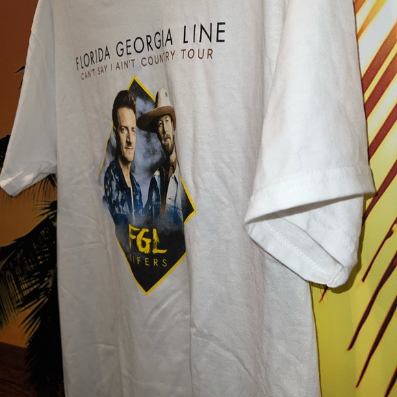 Florida Georgie Line T-Shirt Large White Can’t Say I Ain’t Country Tour T-Shirt - Picture 4 of 7